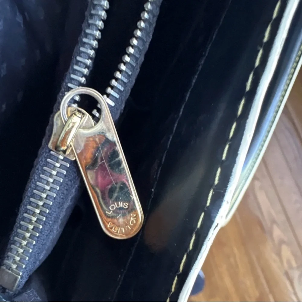 Louis Vuitton Black Leather Satchel with Gold Hardware - Picture 14 of 15